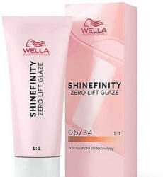 Wella Vopsea de par semi-permanenta Wella Professionals Shinefinity Zero Lift Glaze 08 34, Warm Spicy Ginger, 60 ml