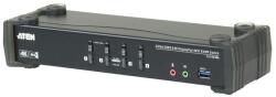ATEN 4-Port USB 3.0 4K DisplayPort MST KVMP Switch + Cables (CS1924M) - iconink