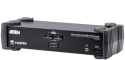 ATEN 2-Port USB 3.0 4K HDMI KVMP Switch with Audio Mixer Mode (CS1822-AT-G) - iconink