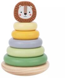 Tooky Toy Tooky Toy: Oroszlán mintás Montessori torony (TK998) - jateknet