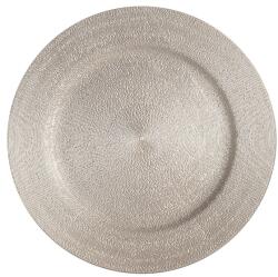 Iris dekor tálca kör 33cm sima ezüst (671951) - bestbyte