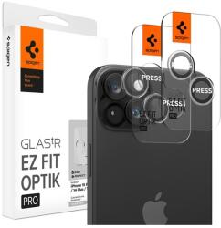 Spigen Apple iPhone 15 Plus optik pro kameravédő üveg 2db (lekerekített szél, karcálló, 9h, csak lencse) átlátszó (AGL06918)