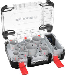 Bosch PRO PC Plus körkivágó készlet befogóval, 14 részes, 20, 22, 25, 32, 35, 40, 44, 51, 60, 64, 76 mm (2608594425) - megatool