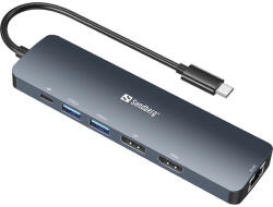 Sandberg USB-C dokkoló, USB-C 8K Display Dock