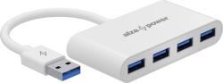 AlzaPower USB-A (M) to 4× USB-A 3.0 (F) USB hub - fehér (APW-HAC4A3W)