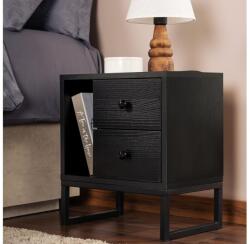 ASIR GROUP Éjjeliszekrény GLIMMER 50x45, 2 cm fekete 241NRD1411 (AS2076)