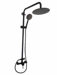 Mixxus Baterie Cada cu Coloana de Dus Mixxus SUS-003-J BLACK 20CM Monocomanda Furtun Flexibil Negru (BEM-8475)