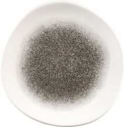 Churchill Raku Quartz Black lapos tányér, organikus, ø: 186 mm
