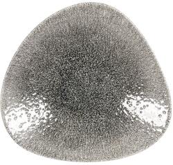Churchill Raku Quartz Black tányer, félmély, háromszög, hossza: 210 mm