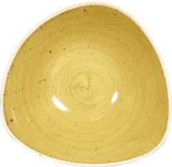Churchill Stonecast Mustard Seed Yellow mély tál, háromszög alakú, ø: 185 mm