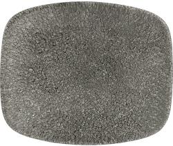 Churchill „Raku „Quartz Black lapos tányér, téglalap alakú, hossza: 154 mm