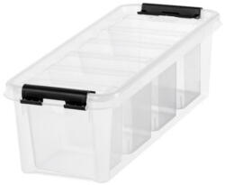 SMARTSTORE Műanyag tárolódoboz, fekete fogantyúkkal, 4 rekeszes, SMARTSTORE Classic 4, átlátszó (CSDSMART41) (3458710)
