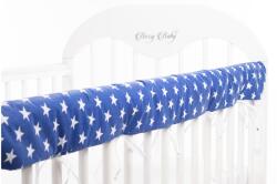 Berry Baby Berry Baby Rágásvédő - Kiságyra, 140 cm, Sötétkék Alapon Fehér Csillagok