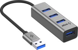 AlzaPower Metal USB hub USB-A (M) to 4× USB-A 3.0 (F) - asztroszürke (APW-HAA4A1Yv2)