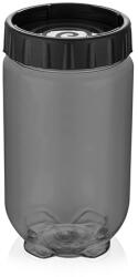 LUXPLASTIC IRIS L-00725 Stack and Lock, egymáshoz rögzíthető tároló, 1.000ml, fekete (L-00725) - officedepot