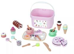 Tooky Toy Tooky Toy: Set de ceai din lemn cu accesorii (TJ618) Bucatarie copii