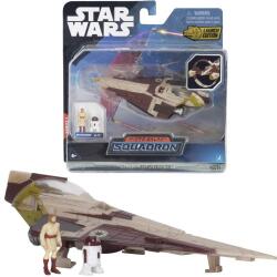 Jazwares Star Wars - Csillagok háborúja 13 cm-es jármű figurával - Jedi Starfighter Delta 7-B + Obi-Wan Kenobi és R4-P17, SWJ0014