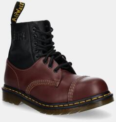 MM6 Maison Margiela cizme de piele MM6 Maison Margiela x Dr. Martens femei, culoarea bordo, cu toc plat, S66WU0125. P8029 9BYH-OBD3CR_83X (S66WU0125.P8029)