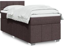 vidaXL sötétbarna szövet rugós ágy matraccal 90 x 200 cm (3286954)