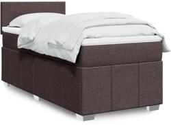 vidaXL sötétbarna szövet rugós ágy matraccal 90 x 200 cm (3286947)