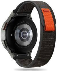 Tech-Protect nylon szíj Samsung Galaxy Watch 4/5/5 Pro/6/7/FE telefonhoz - fekete-narancs
