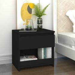 vidaXL fekete szerelt fa éjjeliszekrény 40 x 30 x 39 cm (803445)