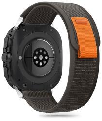 Tech-Protect nylon szíj Samsung Galaxy Watch Ultra (47 mm) készülékhez - fekete/narancs