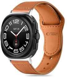 Tech-Protect LeatherFit szíj Samsung Galaxy Watch Ultra (47 mm) készülékhez - barna