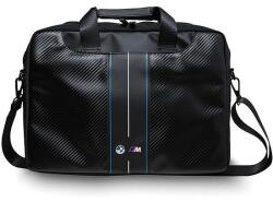 BMW Carbon & Blue Stripe táska 16" -os laptophoz - fekete