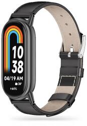 Tech-Protect Leatherfit szíj Xiaomi Smart Band 8/8 NFC-hez - fekete