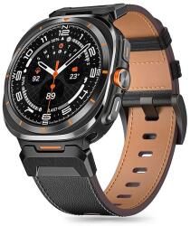 Tech-Protect Delta Pro bőrszíj Samsung Galaxy Watch Ultra (47 mm) készülékhez - fekete