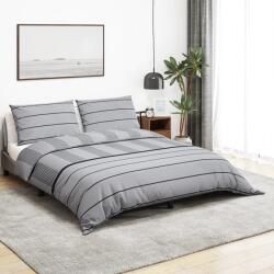 vidaXL szürke pamut ágyneműhuzat-garnitúra 140 x 200 cm (136432)