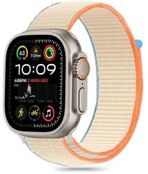 Tech-Protect nylon szíj Apple Watchhoz 6 / 7 / 8 / 9 / 10 / SE / Ultra 1 / 2 (44 / 45 / 46 / 49 MM) - bézs