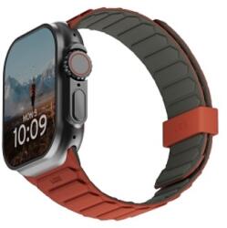 UAG Pathfinder szilikon kétoldalas mágneses szíj Apple Watchhoz 42 / 44 / 45 / 46 / 49 mm - Szürke-narancs