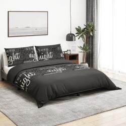 vidaXL fekete pamut ágyneműhuzat-garnitúra 155x220 cm (136530)