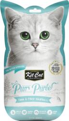 KIT CAT Recompense lichde pentru pisici Kit Cat Purr Puree, ton si fibre, Hairball, 4 x 15g