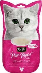 KIT CAT Recompense lichde pentru pisici Kit Cat Purr Puree Plus+ Urinary Care, pui si merisoare, 4x15g