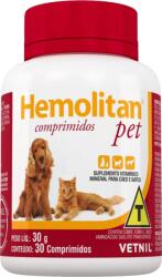 Vetnil Vitamine i oligoelemente, precursor al metabolismului celular, Hemolitan Pet, Vetnil, 30 comprimate