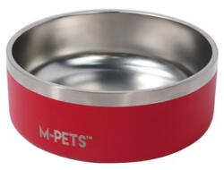 M-Pets Castron rosu, premium, otel inoxidabil, Double Wall Bowl ESKIMO M-PETS, 1.25 L