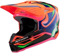 Alpinestars S-M3 HAIDEN DEEGAN gyerek motokrossz bukósisak fluo narancssárga-lila-rózsaszín-zöld