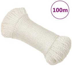 vidaXL fehér polipropilén munkakötél 3 mm 100 m (153037)