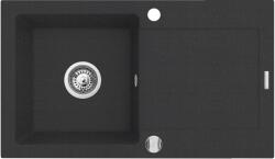 Pyramis Next gránit mosogató 77x44 cm fekete 070006801 (070006801)