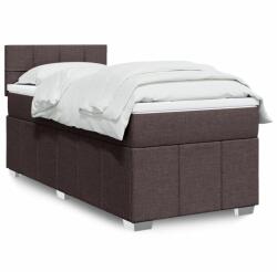 vidaXL sötétbarna szövet rugós ágy matraccal 90 x 200 cm (3289254)