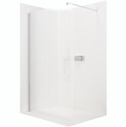 Cerano - Zuhany paraván Walk-in Onyx L/R - kerek tartó - króm, hornyolt üveg - 110x200 cm, CER-CER-8050BD317 (CER-CER-8050BD317)