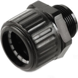Univolt HGL 2020 fekete halogénmentes egyenes tömszelence gégecsőhöz, IP54 011790 Univolt (011790)