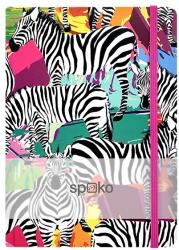 Spoko Jegyzetfüzet vonalas SPOKO A/5 96 lapos gumis keményfedeles zebra (S081511003) - vectraline