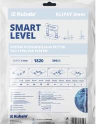 KUBALA SMART LEVEL fugázó klipsz, 3, 0 mm, 500 db/csomag, KUBALA (KUB1820)