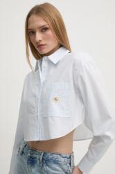 Calvin Klein pamut ing női, galléros, relaxed, J20J225078 - kék M - answear - 24 990 Ft