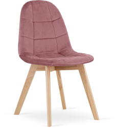  Scaun de masa din catifea roz inchis BORA