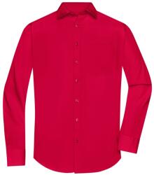 James & Nicholson (Daiber) Férfi hosszú ujjú ing JN678 - Piros | 2XL (1-JN678-1760081)